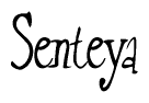 The image is a stylized text or script that reads 'Senteya' in a cursive or calligraphic font.