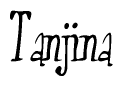 The image contains the word 'Tanjina' written in a cursive, stylized font.
