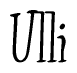 The image is a stylized text or script that reads 'Ulli' in a cursive or calligraphic font.