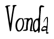 The image contains the word 'Vonda' written in a cursive, stylized font.
