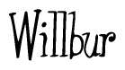 The image contains the word 'Willbur' written in a cursive, stylized font.