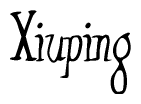 The image is of the word Xiuping stylized in a cursive script.
