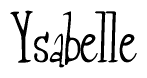 The image contains the word 'Ysabelle' written in a cursive, stylized font.