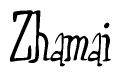 The image is a stylized text or script that reads 'Zhamai' in a cursive or calligraphic font.