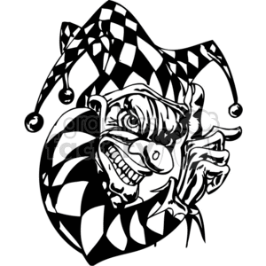 clowns scary mean tattoo art vinyl black white bw angry mad evil zombies zombie monster