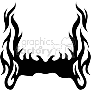 clipart - tattoo flaming name tag.