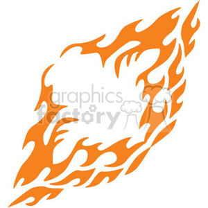 flames fire silhouette vinyl symmetrical tattoo art design orange flames 