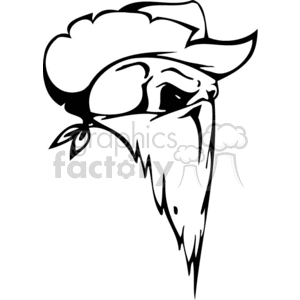 skull bone head skeleton tattoo art vinyl cowboy villain skulls western evil black white bandit