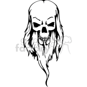 skull with hair clipart. Commercial use image # 368791
