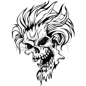 evil skull design