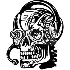 skull bone head skeleton tattoo art vinyl+ready human+skull skulls black+white pilot