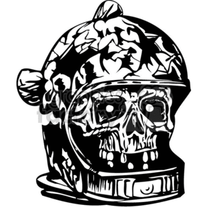 skull bone head skeleton tattoo art vinyl+ready astronaut  zombie zombies helmet human+skull skulls black+white
