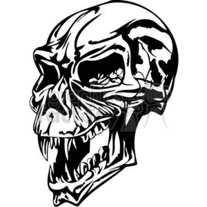 skull bone head skeleton tattoo art vinyl evil