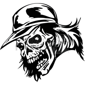 skull bone head skeleton tattoo art vinyl  zombie zombies