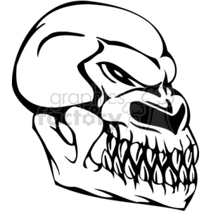 skull bone head skeleton tattoo art vinyl