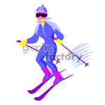 Animated snow skier animation. Royalty-free animation # 369656