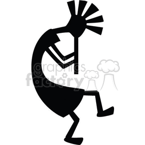 kokopelli prehistoric rock art petroglyph deity Kokopele Kokopilau flute flutes cartoon black white