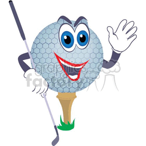 cartoon golf ball clipart. Commercial use image # 369972