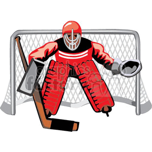 hockey goalie clipart. Commercial use image # 369982
