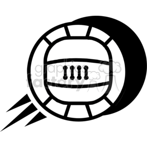black and white volleyball  clipart. Royalty-free image # 370052