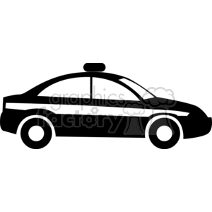 black white police car clipart. Royalty-free image # 370102