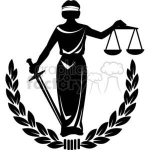 clipart - blind justice system.
