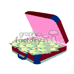 Briefcase full of money cash dollar bills dollars