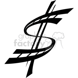 vector clip art vinyl-ready cutter black white money currency dollar symbol symbols road career success business work working finance