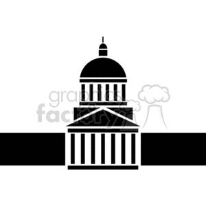 vector clip art vinyl-ready cutter black white government official politics political capital hill building courthouse