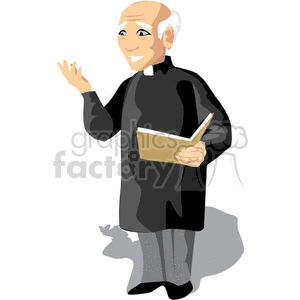 cartoon priest clipart. Royalty-free image # 370486
