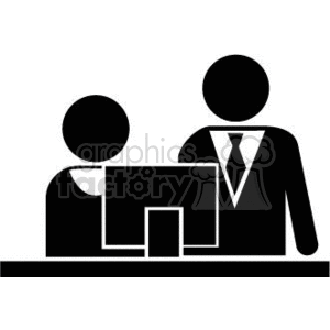 vector black white clip art vinyl-ready cutter business work meetings meeting computer computers office corporate
