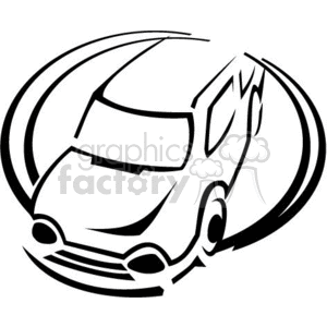 vector clip art vinyl-ready cutter black white car cars auto automobile vehicle vehicles