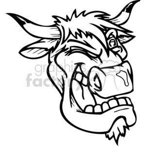 clipart - bull mascot.