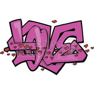 graffiti love tag clipart. Commercial use image # 372416