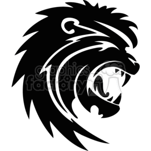 Roaring lion head clipart. Royalty-free image # 372459