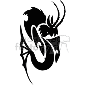 zodiak vector vinyl-ready vinyl ready cutter black white clip art clipart images graphics car vehicle tattoo tattoos art tribal capricorn sea-goat horoscope astrology