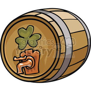 Old keg of Irish Beer clipart. Commercial use image # 145362