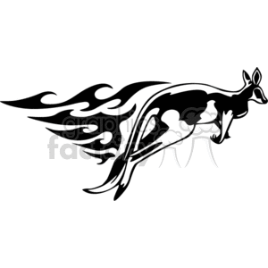 Flaming kangaroo clipart. Commercial use image # 373132