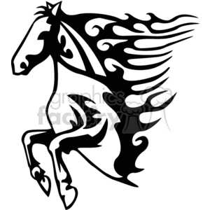 animal animals flame flames flaming fire vinyl-ready vinyl ready hot blazing blazin vector eps gif jpg png cutter signage black white horse horses wild