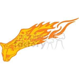 Flaming Puma clipart. Royalty-free image # 373252