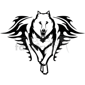 animal animals flame flames flaming fire vinyl-ready vinyl ready hot blazing blazin vector eps gif jpg png cutter signage black white dog dogs wolf wolfs