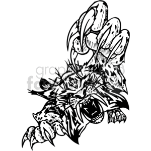 Huge claws clipart.