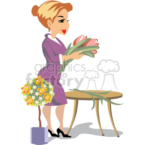 clipart clip art vector occupations work working job jobs eps jpg gif png floral florist florists flower flowers female