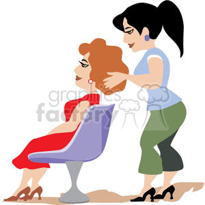 clipart clip art vector occupations work working job jobs eps jpg gif png beautician hair stylist stylists cut style barber barbers female