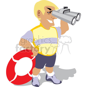 clipart clip art vector occupations work working job jobs eps jpg gif png lifeguard lifeguards saver life beach looking searching