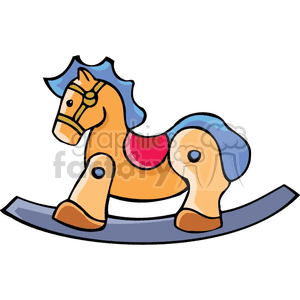 rocking horse horses toy toys riding  hldn019 Clip Art People Kids 