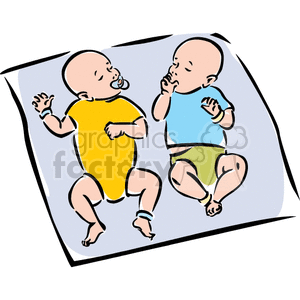 Twin Babies clipart. Royalty-free image # 159188