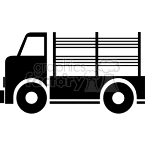 transportation vector vinyl-ready viny ready cutter clipart clip art eps jpg gif images black white truck trucks hauler black