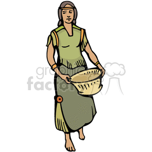 indian indians native americans western navajo female basket baskets vector eps jpg png clipart people gif