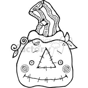 Black and white pumpkin clipart. Commercial use image # 374424